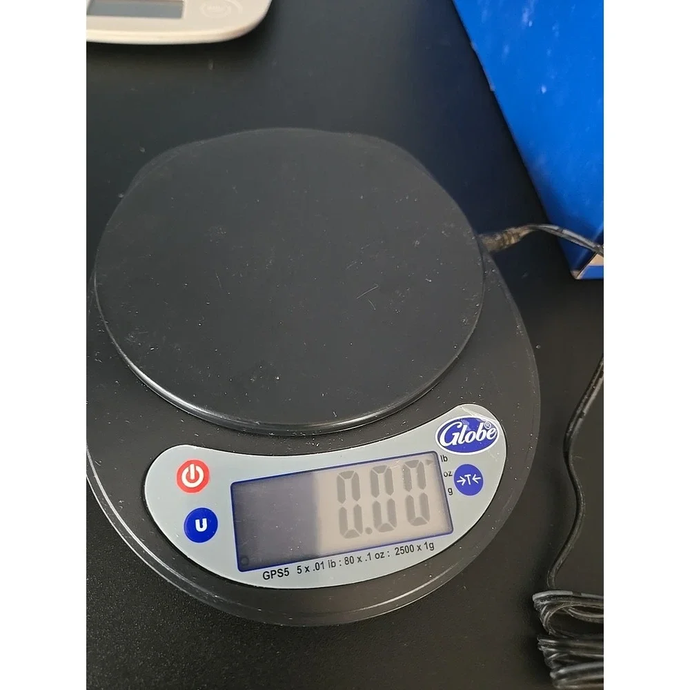 Globe GPS5 5lb Digital Portion Control‎ Scale With Plastic Platter Bowl